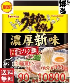 3箱 大特￥10500 大人気 うまかっちゃん 超定番 辛子高菜 とんこつ味