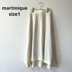 マルティニーク▶フレアスカート 白 ロング丈 ウエスト後ろゴム サイズ1のサムネイル