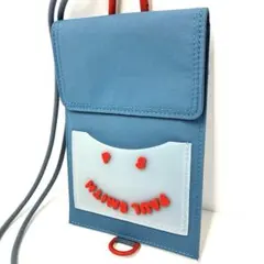 未使用☆PS Paul Smith☆ネックウォレット☆スマイリー☆ロゴ☆ブルー！のサムネイル