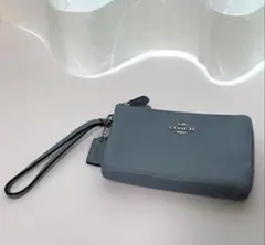 COACH ポーチ ペブルド レザー ダブル コーナー ジップ リストレットのサムネイル