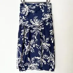 【美品】ZARA スカート フレア XL LL ブルーのサムネイル