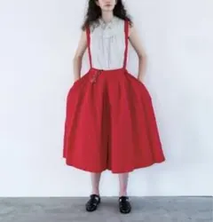 nest Robe 2WAY サスペンダー付きワイドパンツ レッドのサムネイル