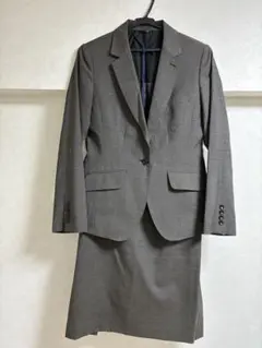【中古品】　洋服の青山　HILTON　スカートセットアップ　タイト　ブラウン
