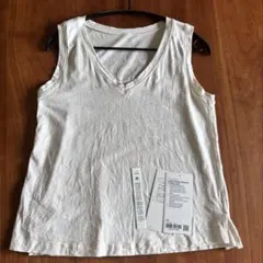 ルルレモン　コットンブレンド　リラックスフィット Vネック タンクトップ XS