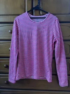 Nike DRI-FIT 長袖シャツ ピンクストライプ