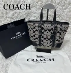 COACH コーチ　ハンドバッグ　トートバッグ　シグネチャー　キャンバス　レザー