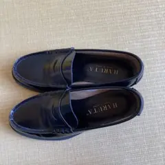 HARUTA 黒 ローファー 23センチ　天然皮革