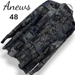 【美品】ANEWS CALL HOMME 総柄シャツ 幾何学柄 メンズ L 48のサムネイル