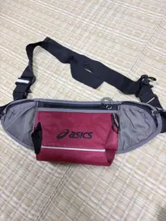 ASICS アシックス ランニング ウエストポーチ ボトルホルダー付 レッド