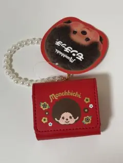 モンチッチ スマートマルチケース レッド パールストラップ