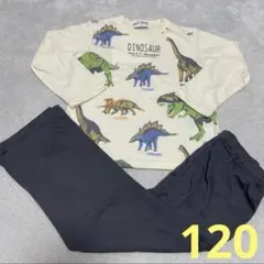新品未使用　恐竜　ダイナソー　光る薄手長袖パジャマ　男の子120センチ
