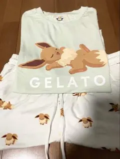 ジェラートピケ×ポケモンスリープ 接触冷感プリントT&ショートパンツ イーブイ