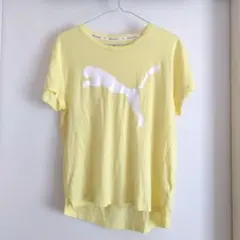 PUMA 半袖 Tシャツ イエロー Mサイズ 薄手 透け感のサムネイル