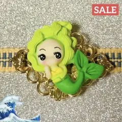 【特価】マーメイド 人魚姫 帯留め 帯留 （ハンドメイド）❀スプラッシュ 1点品