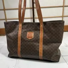 CELINE セリーヌ マカダム柄 トートバッグ トリオンフ ブラウン