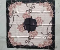 LANVIN 花柄リボンデザインハンカチ