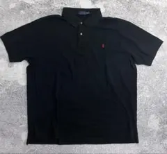 アメリカ古着 ラルフローレン ブラック ポロシャツ 3XL ビッグシルエット