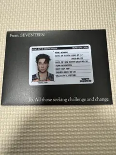 SEVENTEEN HAPPYBURSTDAY IDカード ウォヌ