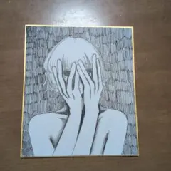 手描きイラスト 原画 ペン画 色紙