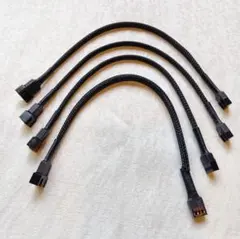 【新品✨】PWM ファン延長ケーブル 4pin 27cm 4本セット 自作PC