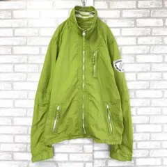 アバクロンビーアンドフィッチ　アバクロ　ナイロンジャケット　黄緑　ワッペン　XL