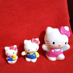 レトロ　ハローキティ　ソフビ　フィギュア3体セット