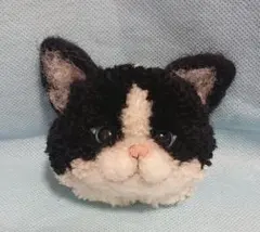 猫 ぽんぽん ハチワレ猫 ぬいぐるみ