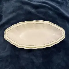 Gien オーバル皿 緑ライン　（幅約26cm）のサムネイル