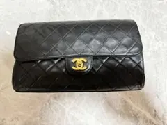 正規品　CHANEL 黒 レザー ハンドバッグ 約25cm