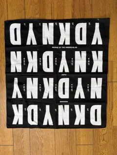 DKNY ハンカチ ロゴ 総柄 ブラック