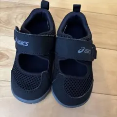 アシックス ベビーメッシュサンダル　ASICS ブラック 14.0cm