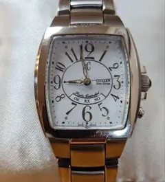 美品 ‼️CITIZEN xC 電波ソーラー 白蝶貝文字盤 H330 新品電池