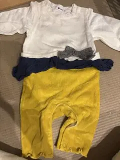 ロンパース・カバーオール 70サイズ ホワイト・ネイビー・イエロー