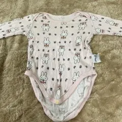 ウサギプリント 長袖ボディスーツ　UNIQLO 80cm