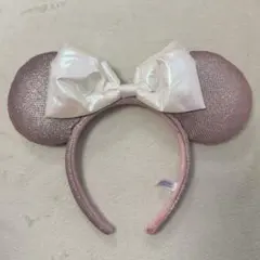 ディズニーカチューシャ ピンク リボン付き