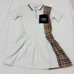 【BURBERRY】ノバチェックハーフジップワンピース