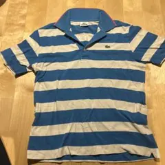P3342 LACOSTE ラコステ ボーダー ロゴ 半袖 ポロシャツ - メルカリ