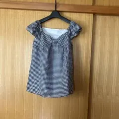 anySiS ノースリーブ ギンガムチェックシャツ