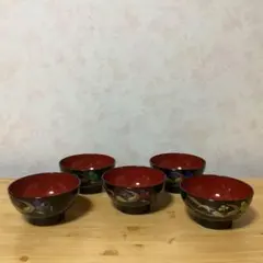 桂由美　小花　汁椀　5客セット