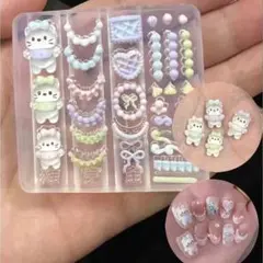 NO 524シリコンモールド　レジン　ミニサイズ　粘土　猫　リボン　色々