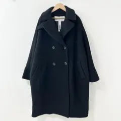 未使用品【25AW】HPS別注　TICCA ループウールピーコート ブラック TICCA(ティッカ)のループウールピーコート通販 | 集英社HAPPY PLUS STORE
