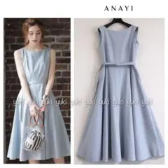 26年 現行品 アナイ ANAYI ライトデニムタック シャツワンピース 36