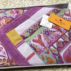 ETROエトロ ペイズリー ガーゼ ハーフケット パープル ピンク 総柄 西川のサムネイル