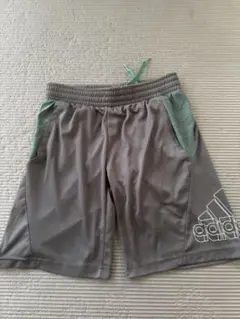 adidas ハーフパンツ グレー/グリーン　160