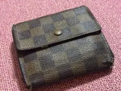 ルイヴィトン ダミエ 三つ折り財布 ポルトモネビエカルトクレディ ブラウン