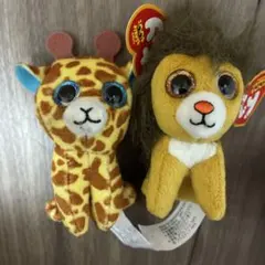 Ty Beanie Boos キリン ライオンぬいぐるみ 2点セット