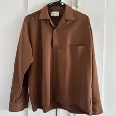 EMMA CLOTHES ブラウンポケット付きシャツ M