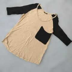 ★b3538 ZARA W&B COLLECTION【M】五分ラグランカットソー