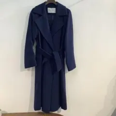 Max Mara マニュエラ　ネイビーキャメル100％コート　サイズ38