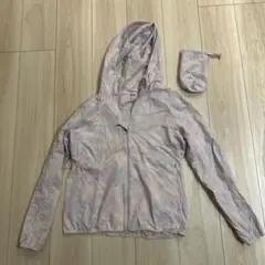 UNIQLO ウィンドブレーカー M ピンク系　収納ポーチ付き